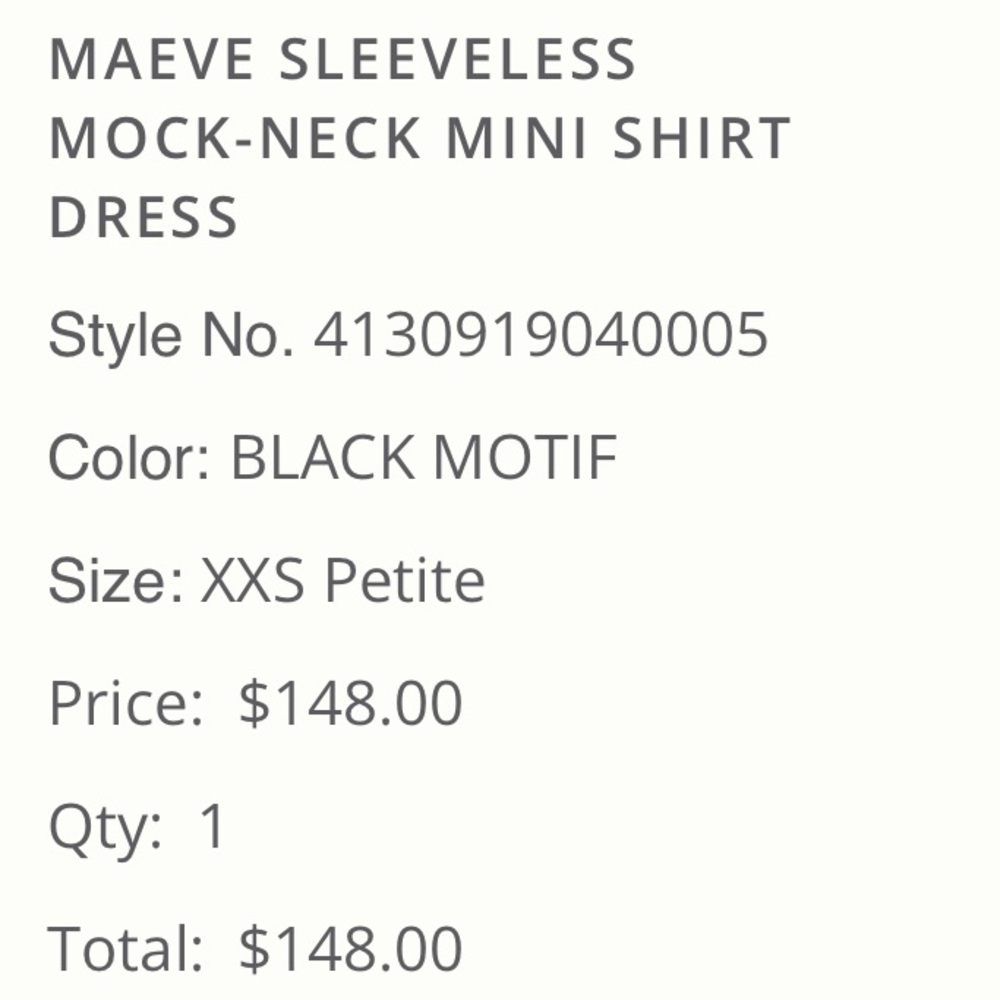 Anthropologie Maeve Sleeveless Mock-Neck Mini Dress XXSP - Picture 9 of 9